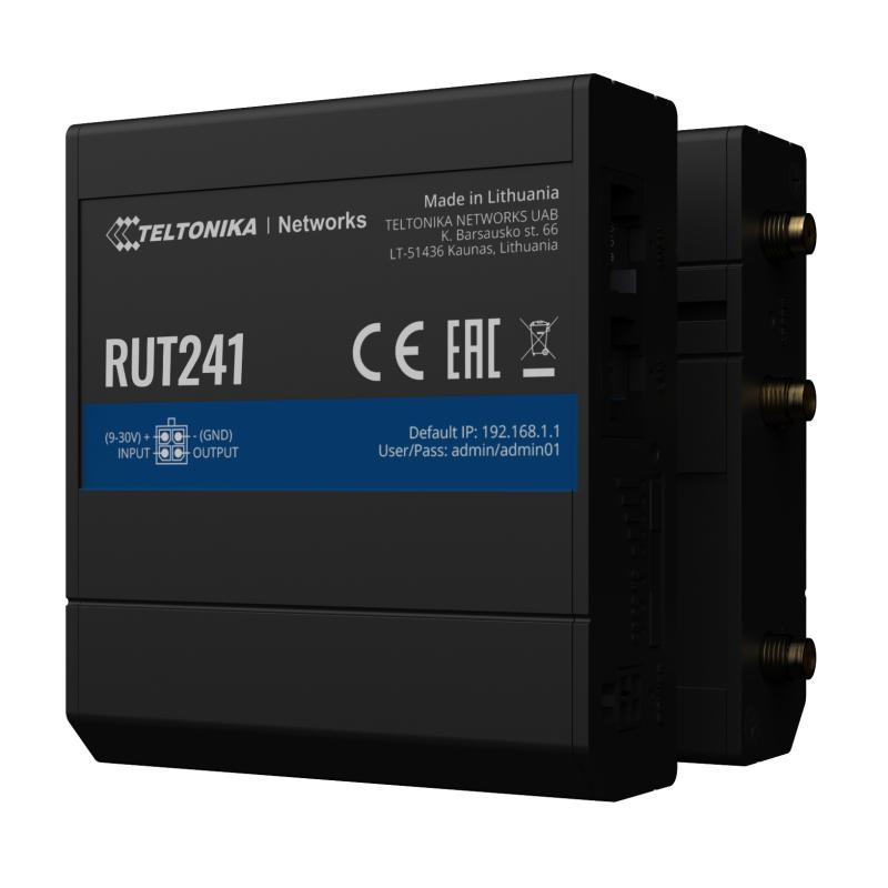 Teltonika RUT241 Industrial Cellular Router 4G LTE Wi-Fi - Version 3 Global mit Universal-Netzteil