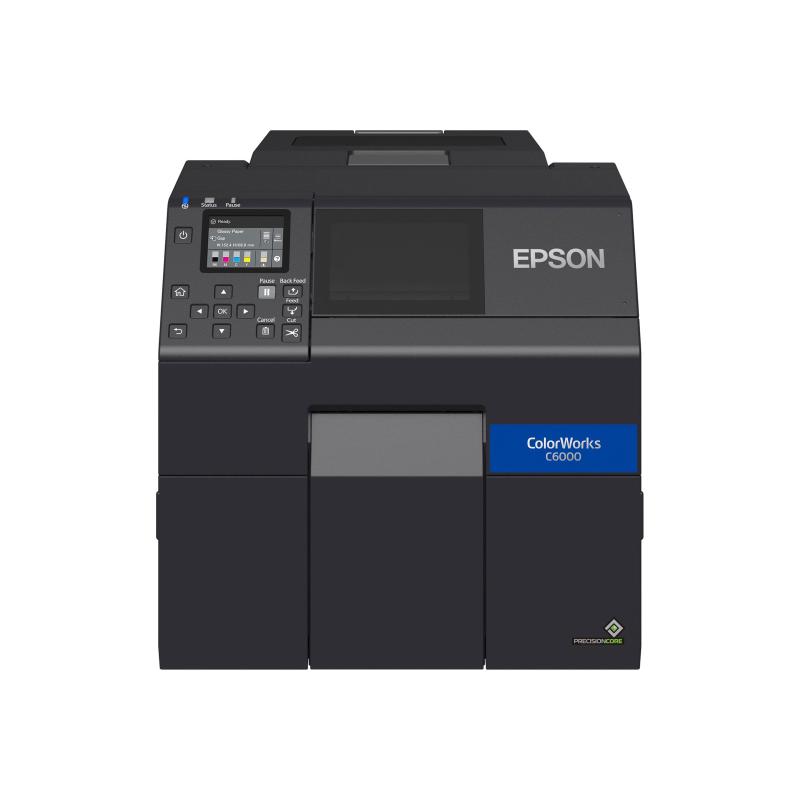 Epson ColorWorks CW-C6000Ae, matte black ink, Cutter, Disp., USB, Ethernet, schwarz