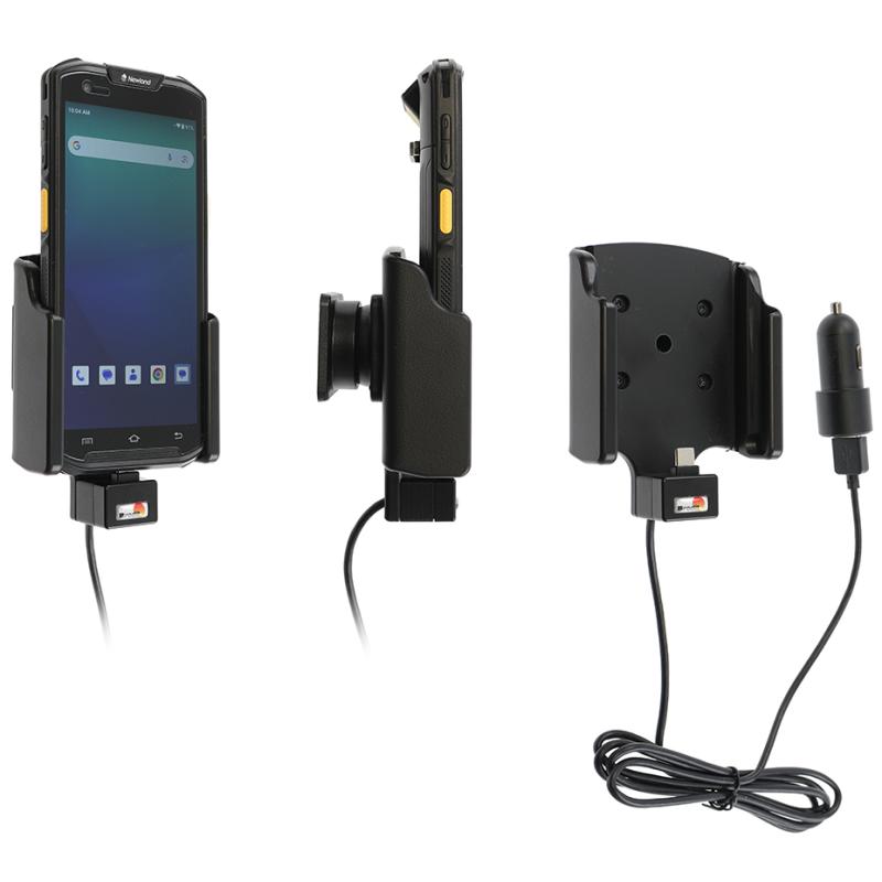 Brodit Aktiv Halterung mit USB-Kabel und Zigg-Adapter - Newland MT93