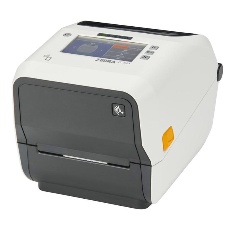 Zebra ZD621t, HC, 12 Punkte/mm (300dpi), Disp., RTC, USB, USB-Host, RS232, BT (BLE), Ethernet, wei&szlig;