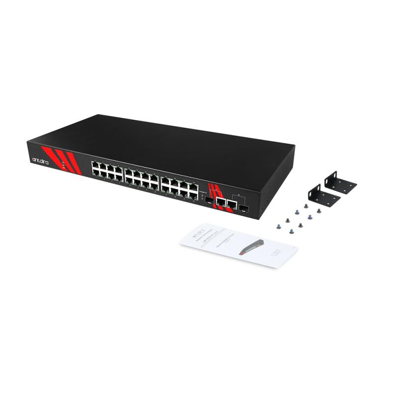 26-Port Managed POE+ Switch, 2 x SFP