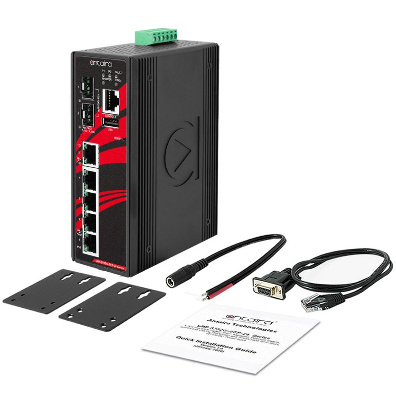 7-Port Managed POE+ Switch, EOT -40&deg; - 75&deg;C